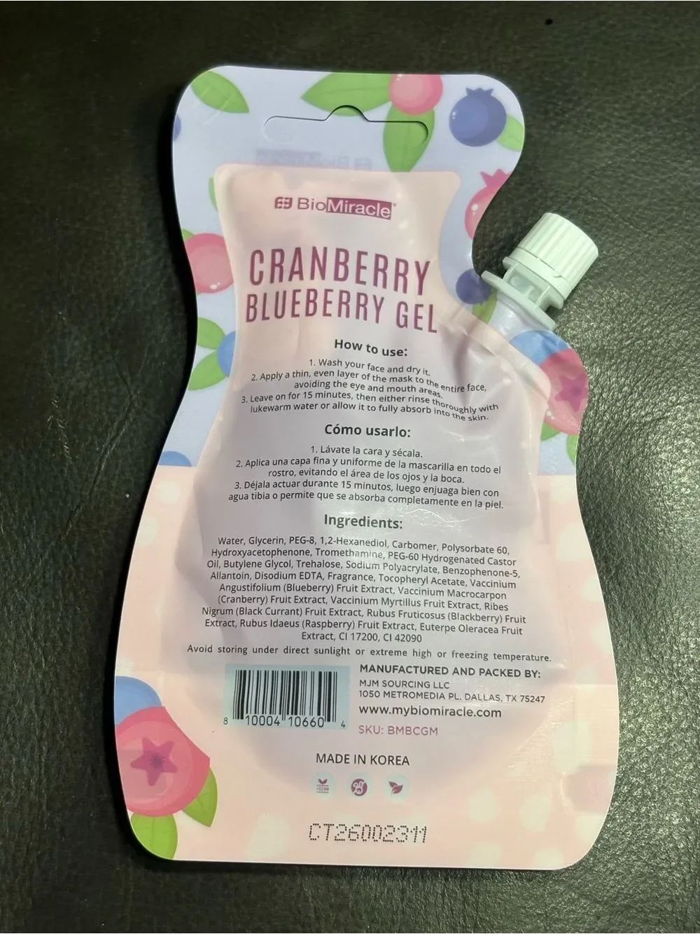 6 New Miracle Cranberry Blueberry Gel Revitalize & Renew Face Mask - Pink/Purple